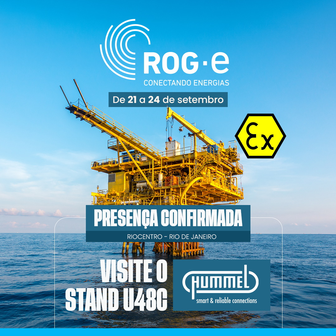 Hummel Conectores na ROG-e 2026 — presença confirmada de 21 a 24 de setembro no Riocentro, Rio de Janeiro. Visite o stand U48C.